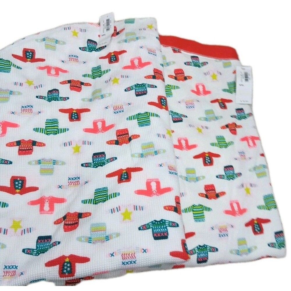 NWT Old Navy Women's XXL Pajama Set Waffle Knit Sweater Print PJs 2XL Holiday - Picture 7 of 9